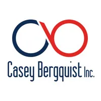 Casey Bergquist Inc. logo with blue and red circular design elements